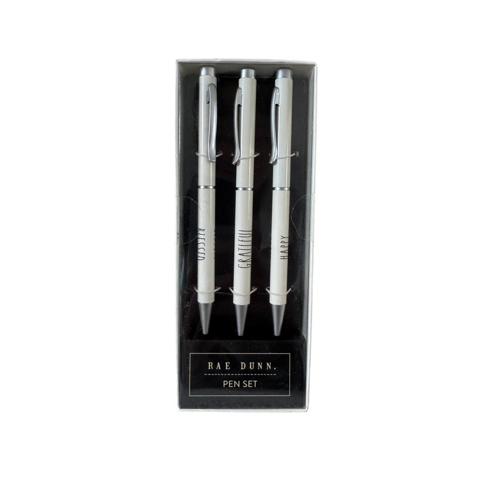 New Rae Dunn Pen Set‎ Happy Grateful Blessed